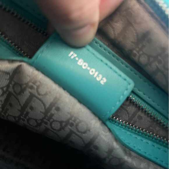 RARE Turquoise Medium Lady Dior in Vintage Style Christian Dior Lambskin - Picture 16 of 16